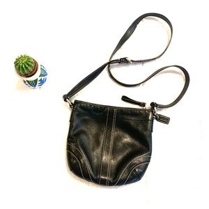 Coach crossbody purse black leather